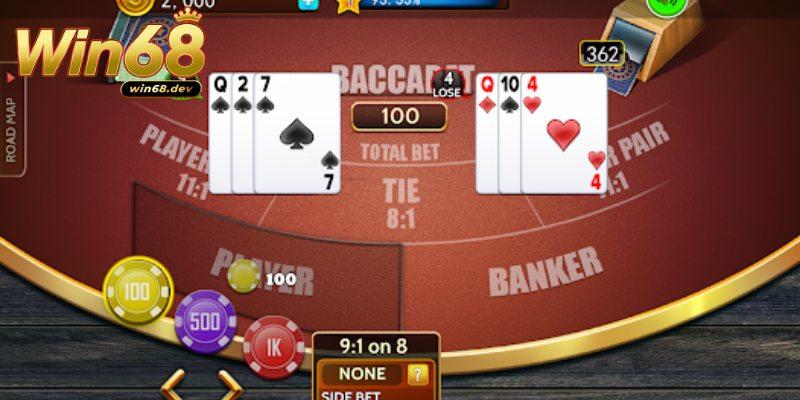 Chia sẻ luật chơi Baccarat win68 dễ hiểu từ cơ bản