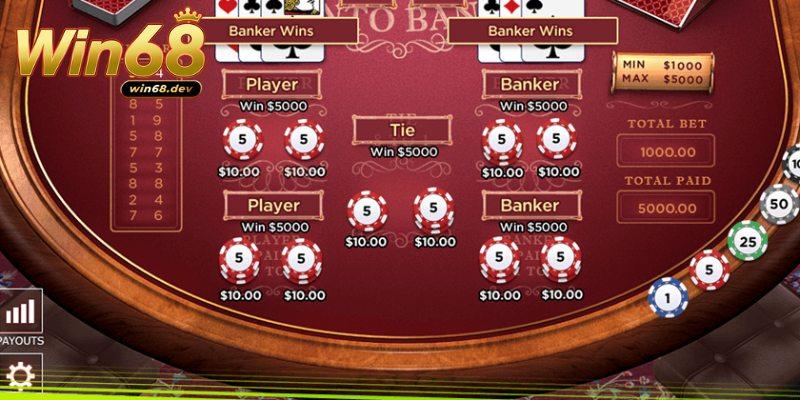 Chiến lược chơi Baccarat Win68 giúp bet thủ làm giàu